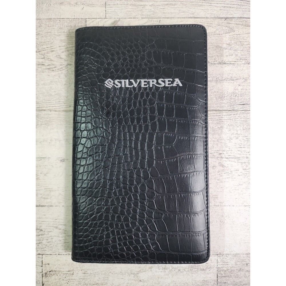 Silversea Cruise Line Waitress Book Leather Restaurant Full Zip Vintage